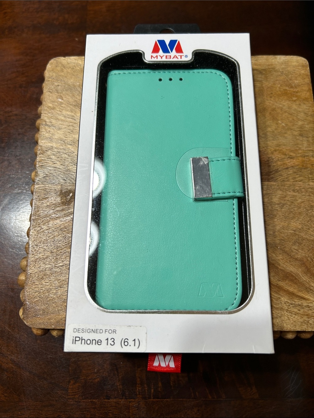 MyBat My Jacket Wallet Xtra Series Case in Teal Green for iPhone 13 New